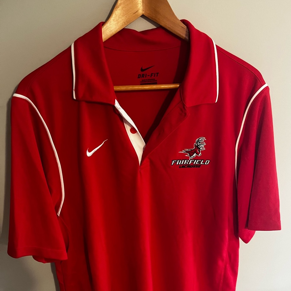 Fairfield University Lacrosse Nike Polo Shirt - Size Large